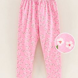 Fido Full Length Leggings Floral Print - Pink-picture-17