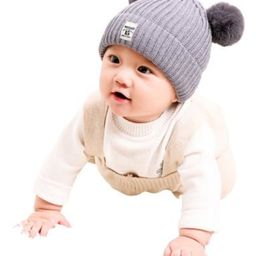 MOMISY Baby Cap Soft Beanie Woolen Hat for Spring Winter Autumn for Newborn Infant Toddler Kids Babies from 1 Year to 5 Years (Grey)-23