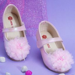 Mine Sole  Floral Detailed Ballerinas - Pink-image-9