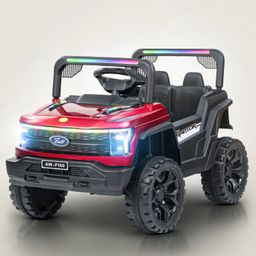 BAYBEE Raptor Kids Rechargeable Battery Operated Jeep for Kids, Ride on Toy Kids Car with Light & Music , Battery Car for Kids - Red-image-126