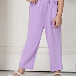 Mini & Ming Cotton Solid Trousers - Lilac-picture-42