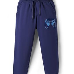Pine Kids Knit Full Length Lounge Pant With Game Print - Navy Blue-69