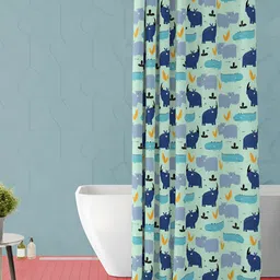 ArtzFolio Sea Green and Blue Animal Printed Waterproof Shower Curtain-image-52