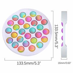 FunBlast Round Shape Pop Bubble Stress Relieving Silicone Pop It Fidget Toy (Colour May Vary) image 2