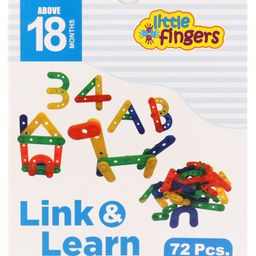 little fingers Little Finger Link and Learn Blocks Toy Set - 72 Pieces image 2