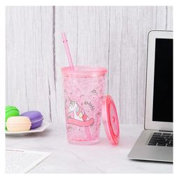 The procure Store Unicorn with Rainbow Printed Sippers Pink - 500 ml image 2