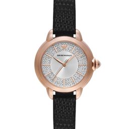 Emporio Armani Women Embellished Bracelet Style Analogue Watch AR11631I-Black-54