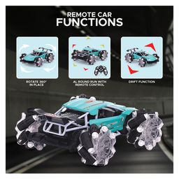 NHR Moka Drift Racing All-Around Run With Remote Control | Rotate 360 With Unique Drift Tire | Die-Cast Metal & Wheels With Lights image 3