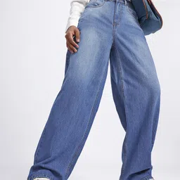 glitchez Women Faded Play Baggy Jeans-image-45