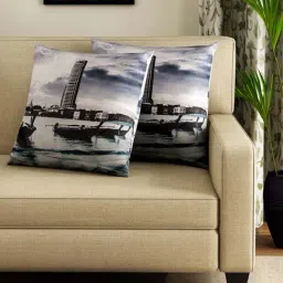 Swayam Multicolor Cotton 40 cm x 40 cm Cushion Covers - Set of 2-image-89