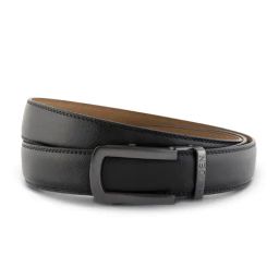 Halden Black Vellano Formal Belt With Classic Black Matt Buckle-image-78