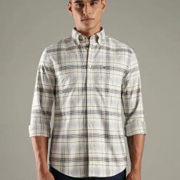 Tommy Hilfiger White Cotton Regular Fit Checks Shirt-picture-14