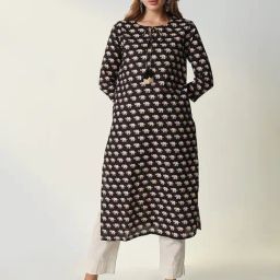 SHOWOFF Black Printed Kurta-picture-21