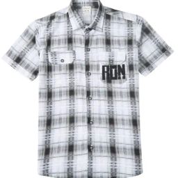 Cavio Boys Black Cotton Comfort Fit Checks Shirt-image-50