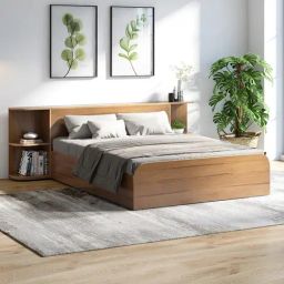 Durian Vienta Brentwood Oak Brown Engineered Wood King Bed-image-82