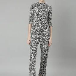 SHOWOFF Black & White Printed Co-Ord Set-picture-30
