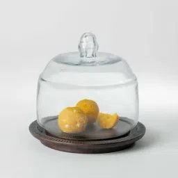 ellementry Pawn Transparent Glass Cloche with Base - Set of 1-42
