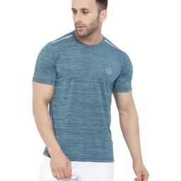 Chkokko Sea Green Regular Fit Sports T-Shirt-image-66