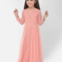 Eavan Kids Pink Lace Work Dress-image-62