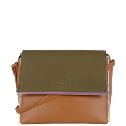 Baggit Tan Solid Medium Sling Handbag-image-55