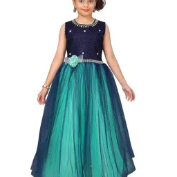 Aarika Kids Navy & Green Embellished Gown-image-96