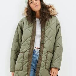 American Eagle Outfitters Green Quilted Jacket-picture-33