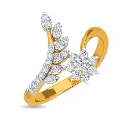 Kisna Diamond & Gold Jewellery Sinead 14k (585) Diamond & Gold Ring For Women-picture-33