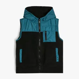 Koton Boys Colourblocked Padded Jacket with Patchwork-image-19