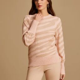 Kazo Pink Self Design Pullover-image-37