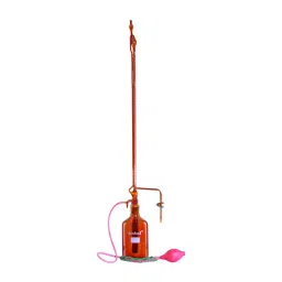 Biohall 100 ml Class A Amber Automatic Burette With PTFE Stopcock and Certificate, BLS.1800.67-6