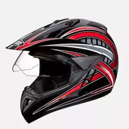 Studds N2 Black Medium (570 mm) Off Road-Full Face Helmet, Motocross D2 Decor With Visor-image-74