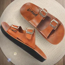 Trump Tan PU Flip Flops-image-54