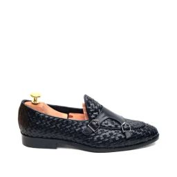 Griffin Men's Black Monk Shoes-image-85