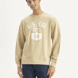 Levi's Beige Cotton Relaxed Fit Printed Sweatshirt-image-91