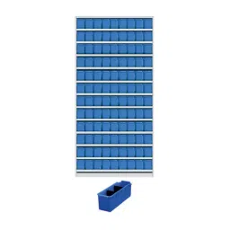 Universal UMASU27 White & Blue 13 Shelves 108 Bins Storage Rack-16