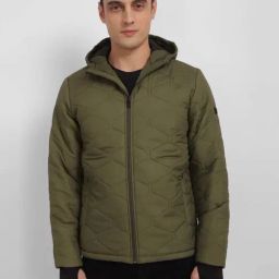 Allen Solly Green Cotton Regular Fit Hooded Jacket-image-98