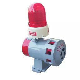 Kheraj Siren with Flasher Light Bulb Type 2 Km Range 1/4 HP Single Phase Horizontal Single Mounting, SS-200+FL-220V image 1