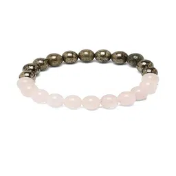 SINDURRI CREATIONS Unisex Pink & Grey Elasticated Bracelet-picture-31