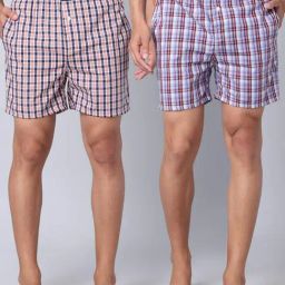 Urban Scottish Multicolored Regular Fit Checks Boxers - Pack Of 2-picture-6