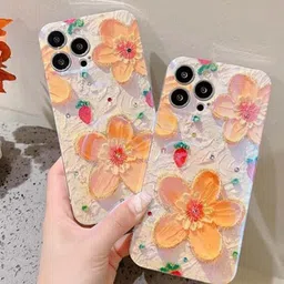 CASE CREATION Women Floral Printed iPhone 15 Back Case-52