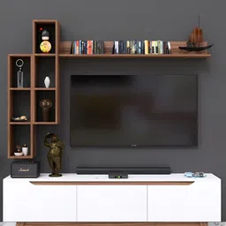 SPYDER CRAFT White Wooden Spyder Craft Matte Finish TV Entertainment Unit-picture-9
