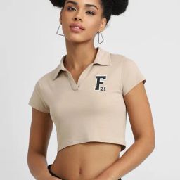 Forever 21 Beige Crop Top-image-51