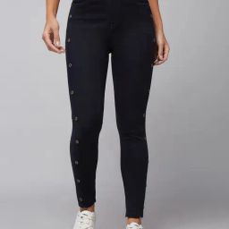 DOLCE CRUDO Black High Rise Jeans-image-44