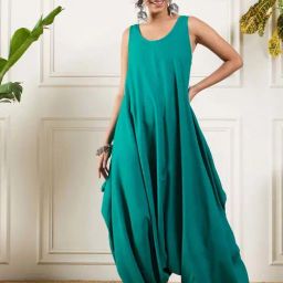Inweave Green Regular Fit Jumpsuit-image-12