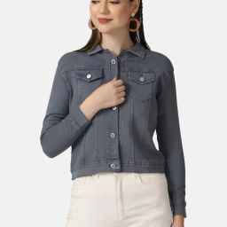 BUYNEWTREND Grey Regular Fit Jacket-image-74