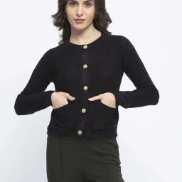 MADAME Black TexturedSweater-image-47