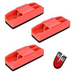 EDUWAY Magnetic Duster Marker Holder Type ‎Plastic Red (Pack of 3)-14