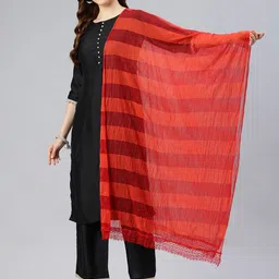 swatika Striped Net Dupatta image 3