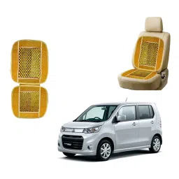 Auto Pearl Polyester, Cotton Front Vehicle Seating Pad Beige for Maruti Suzuki WagonR Stingray-image-81