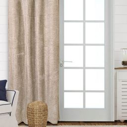 Saral Home Beige Geometric Black Out Door Curtain-24